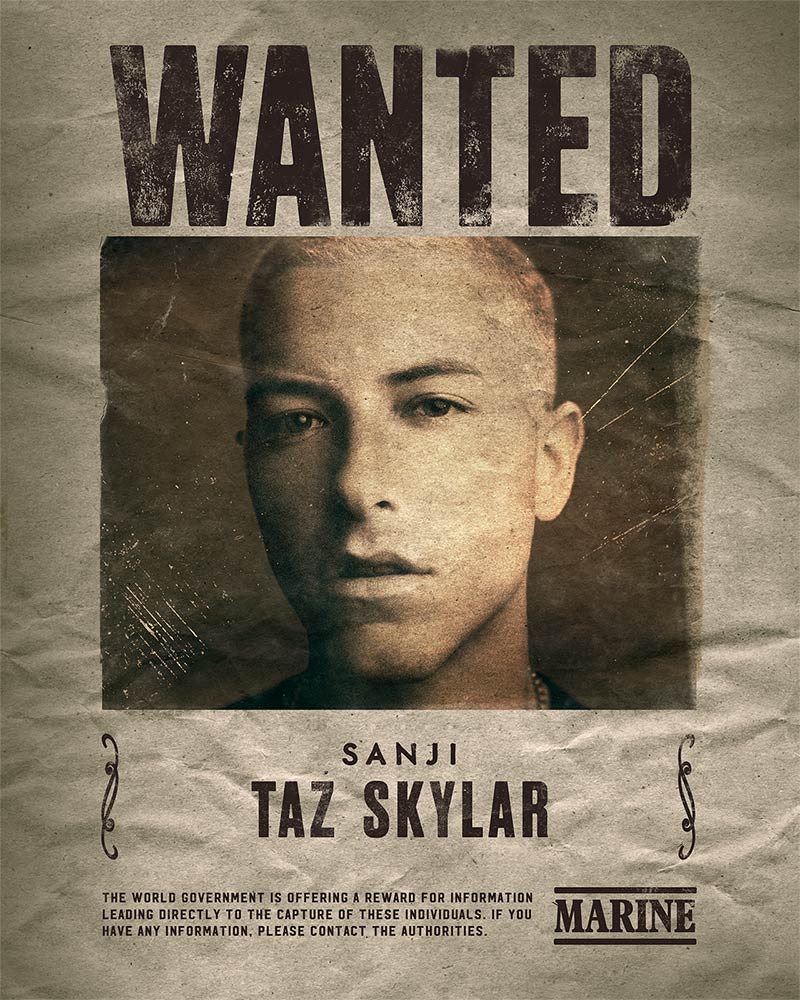 Taz Skylar wanted poster from One Piece